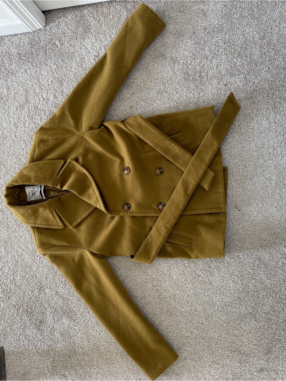 Urban Outfitters Olive Green Pea Coat